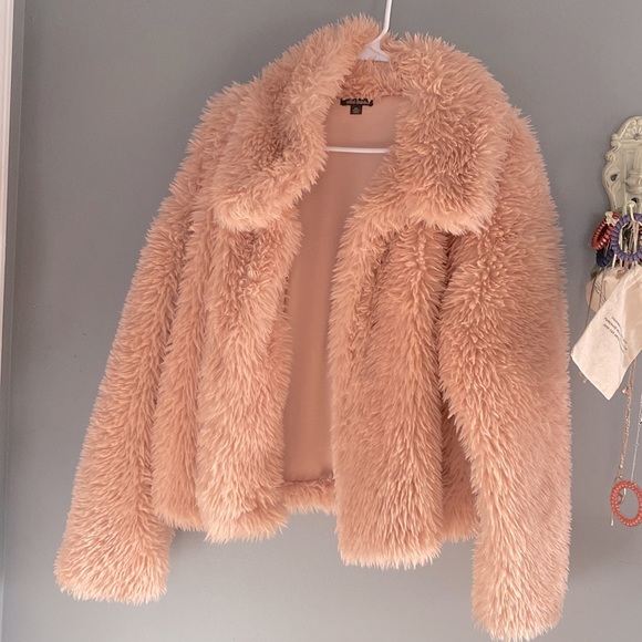 wild fable Jackets & Blazers - Pink fur coat